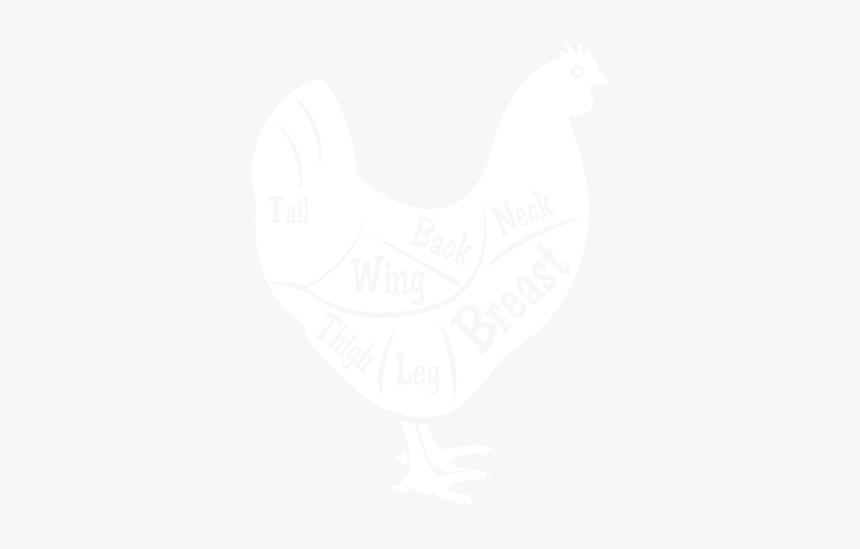 Chicken Cuts Of Meat Drawing - Rooster, HD Png Download, Free Download