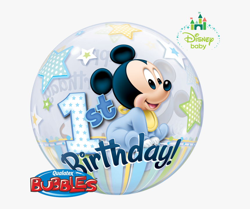 Transparent Baby Mickey Png - Folienballon Mickey Mouse Für 1 Geburtstag, Png Download, Free Download