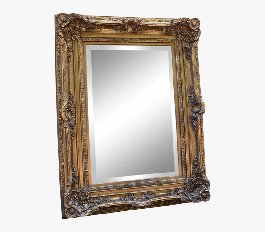 Ornate Gilt Wood Gold Mirror - Antique, HD Png Download, Free Download