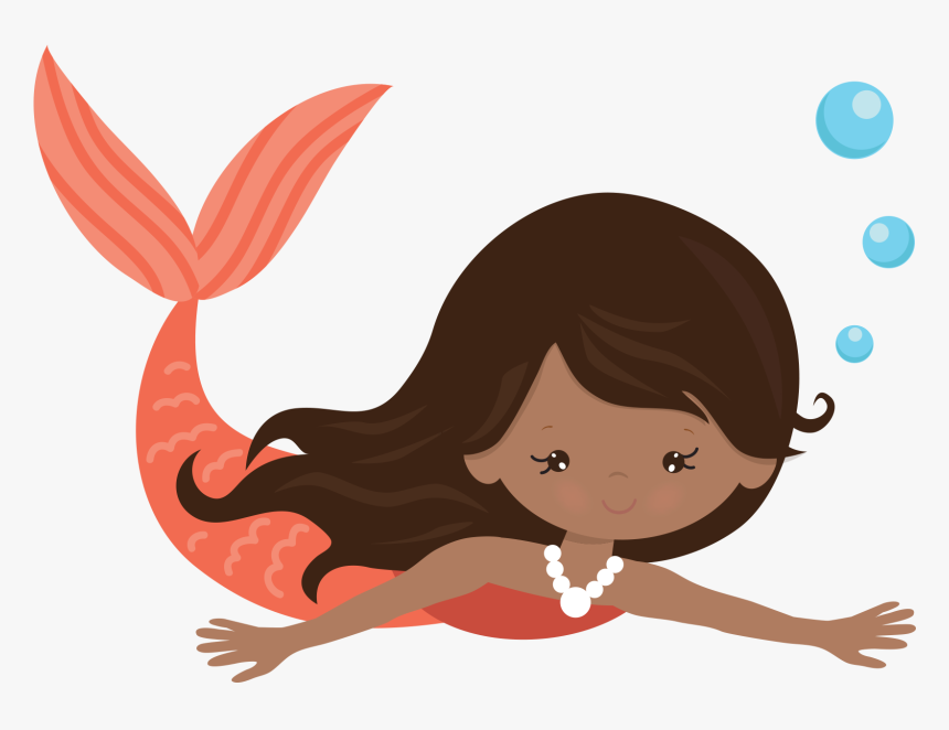 Download Clipart Png Mermaid - Mermaid Cute Clipart In Transparent Background, Png Download, Free Download