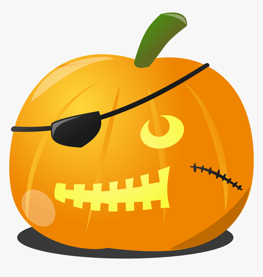 Cartoon Pirate Pumpkin, HD Png Download, Free Download