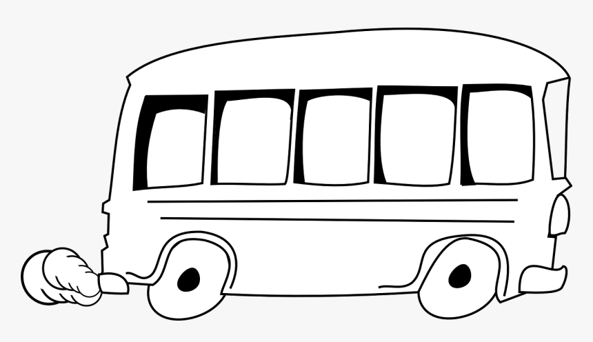 Bus Clip Art Black And White, HD Png Download, Free Download