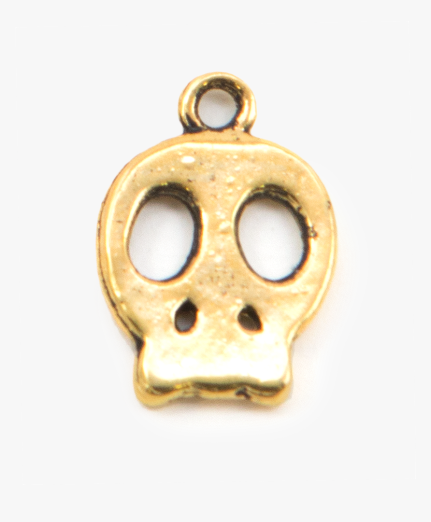 Gold Skull Charm - Pendant, HD Png Download, Free Download