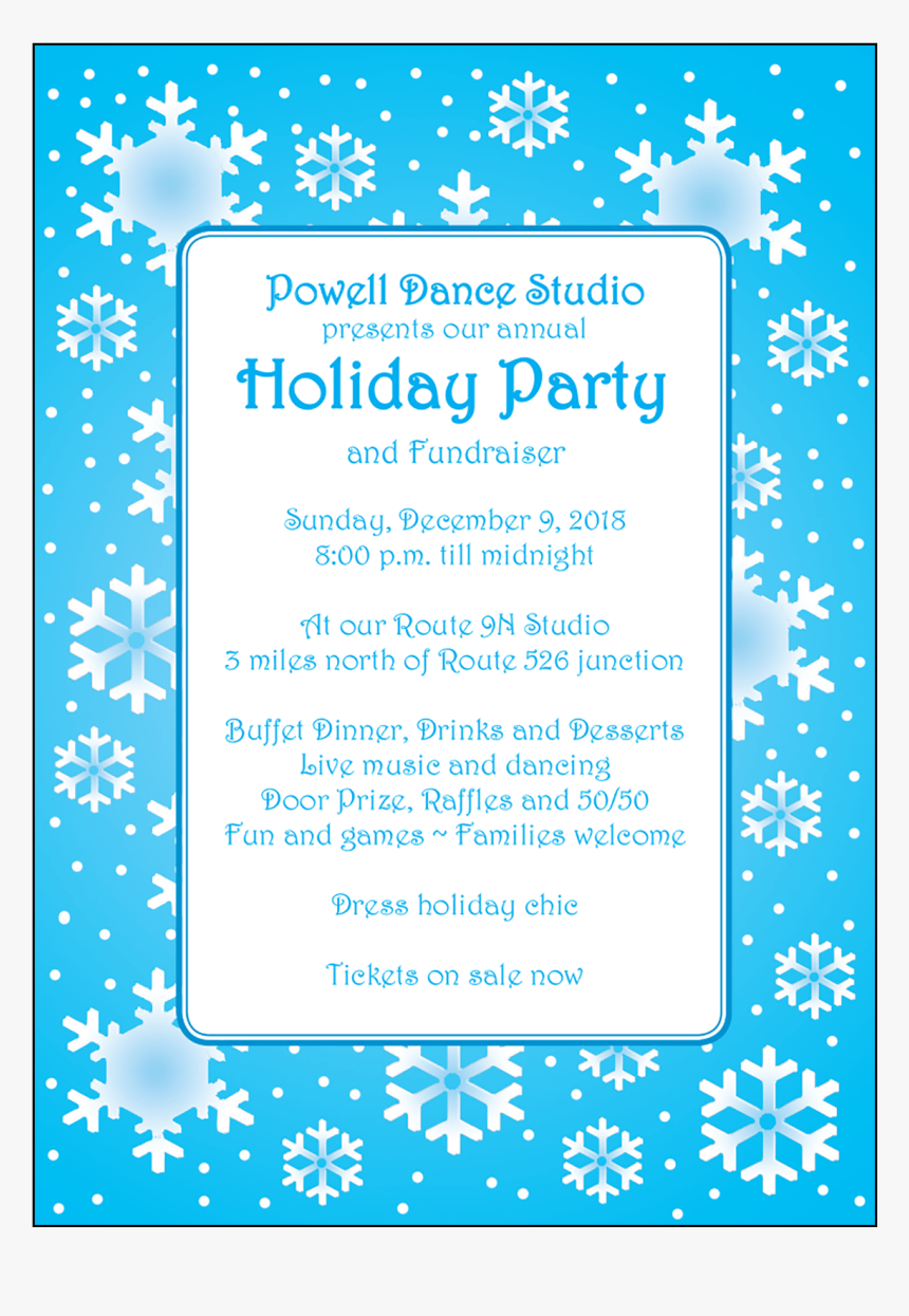 Christmas Holiday Party Invitation - Christmas Party Invitation With Raffle Prizes, HD Png Download, Free Download