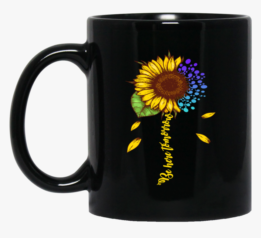 Blessed Ribbon Be Here Tomorrow Sunflower Semicolons - Mug, HD Png Download, Free Download