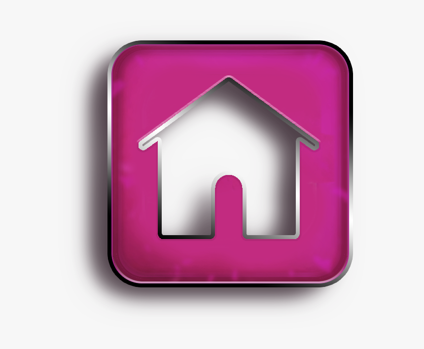 Pink Home Button Png, Transparent Png, Free Download