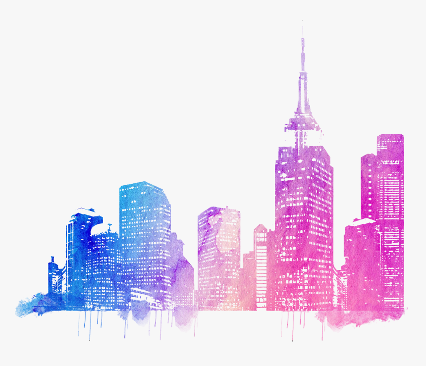City Skylines Colorful Cities - City Skyline Png, Transparent Png, Free Download