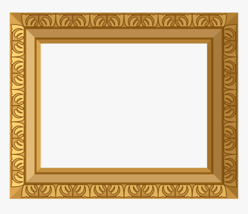 Golden Photo Frame Png, Transparent Png, Free Download