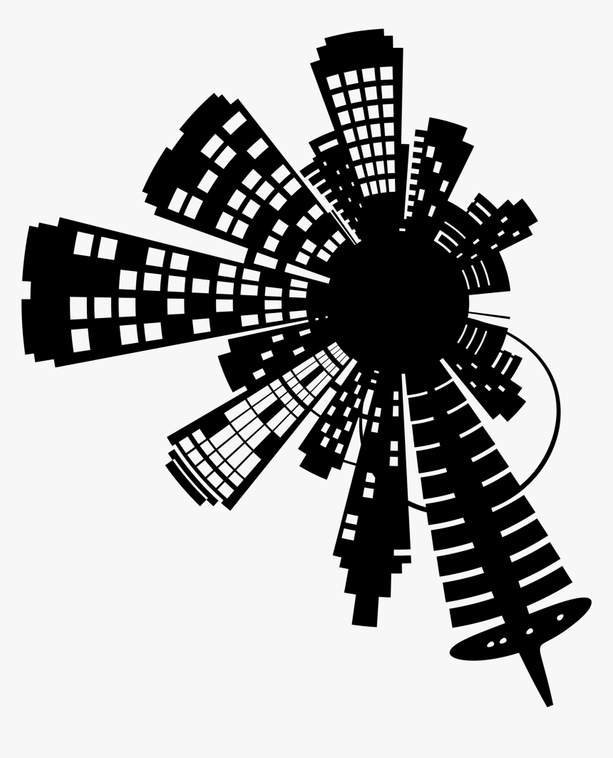 City Skyline Ii Radial 2 Clip Arts - Deal R Bayesian Network, HD Png Download, Free Download