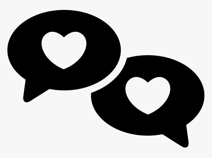 Love Chat Speech Bubles With Hearts - Icon Png Chat O, Transparent Png, Free Download