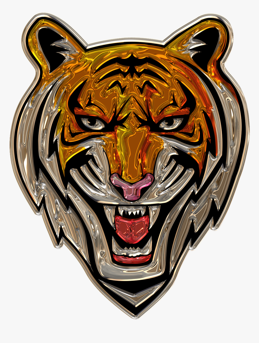 Cabeza De Tigre Arte De Plástico - Easy Drawing Tigers Face, HD Png Download, Free Download