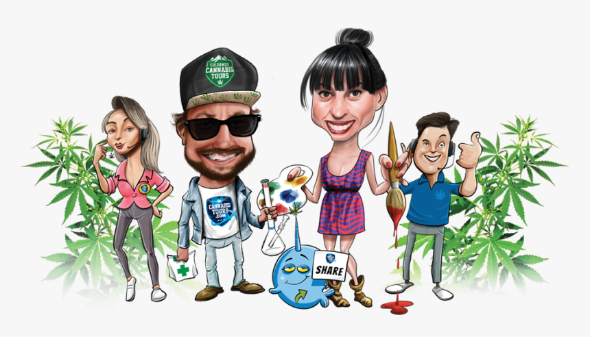 Your Cannabis Friendly Colorado Tours Team - Cartoon, HD Png Download, Free Download