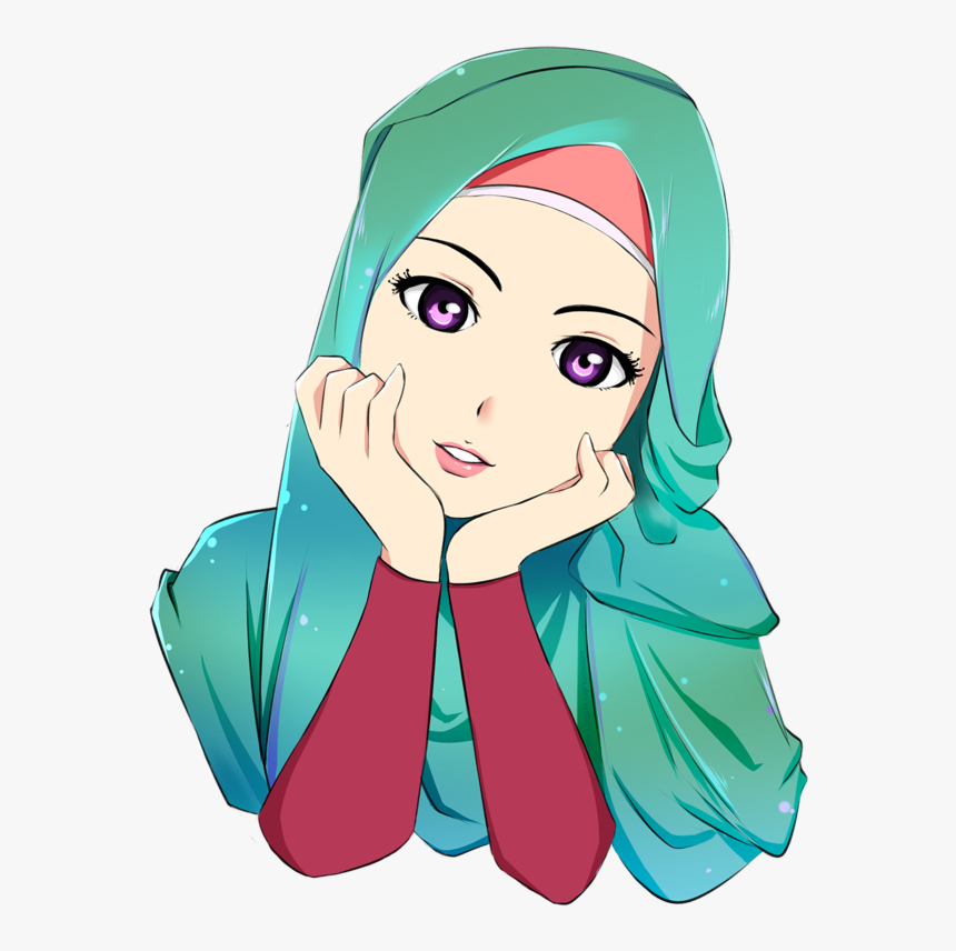  Hijab Drawing  Muslim Cartoon Islam Hq Image Free Png 