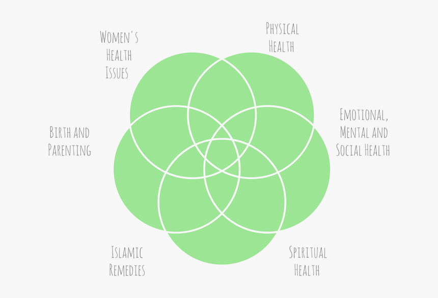 Healthy Muslimah Tv - 5 Circle Venn Diagram, HD Png Download, Free Download