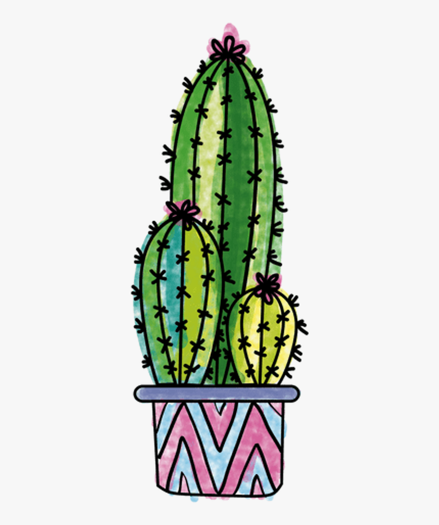 Cactus Cactusdrawing Doodle Plant Freetoedit - Cactus Doodle Png, Transparent Png, Free Download