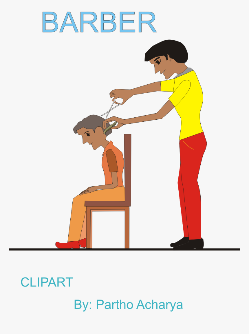 Indian Barber Clipart 2 - Indian Hair Cutter Clipart, HD Png Download, Free Download