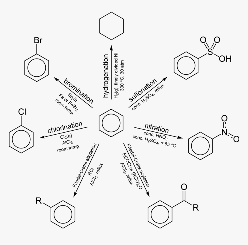 Transparent Summary Png - Benzene Reactions, Png Download, Free Download