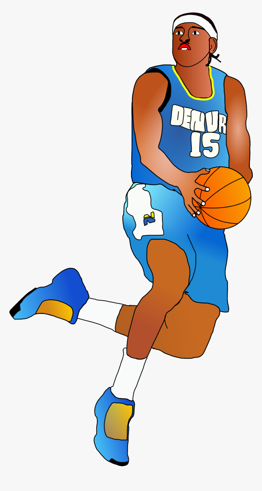 Basketball Player Cartoon - Nba Player Clipart, HD Png Download, Free Download