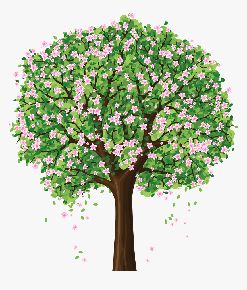 Spring Tree Png - Cartoon Flower Tree Png, Transparent Png, Free Download