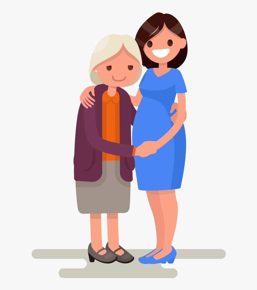 Finding A Carer Just Got Easier - Mother And Daughter Elderly, HD Png Download, Free Download