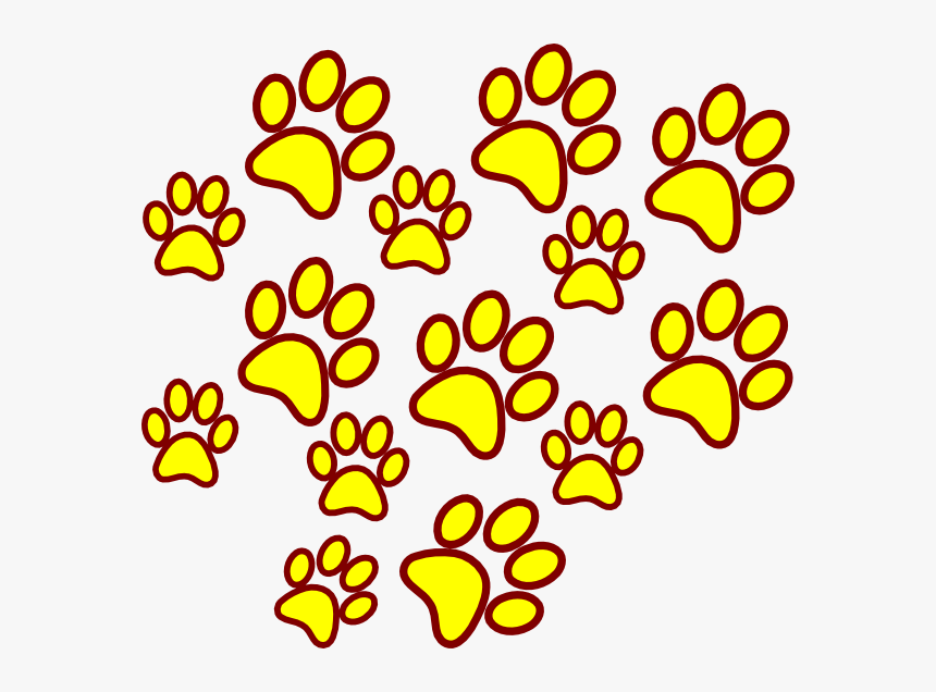 Yellow Paw Prints Clip Art At Clker Com Vector Clip - Clip Art, HD Png Download, Free Download