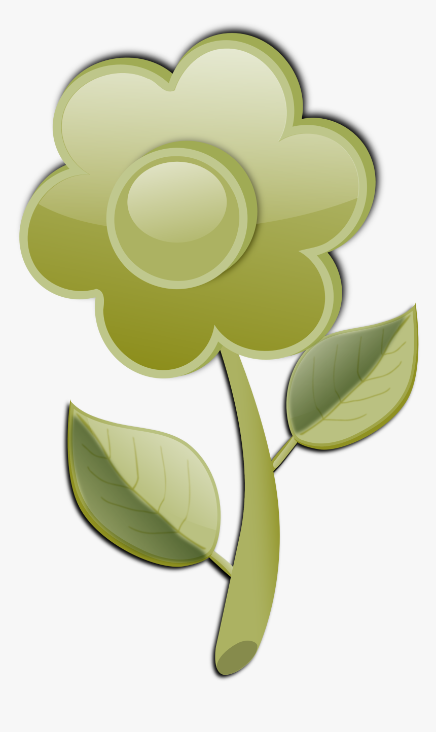 Flower Yellow With Stem Clipart, HD Png Download - kindpng