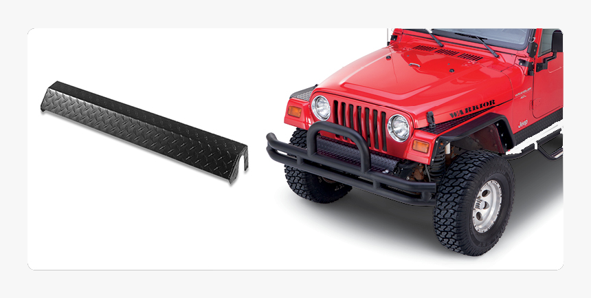 Warrior Products Front Frame Cover Aluminum Black Diamond - Jeep Wrangler, HD Png Download, Free Download