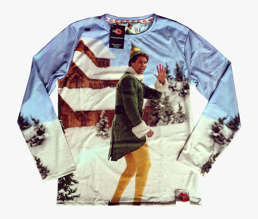 Elf Kiss Cut & Sew Jumper - Buddy The Elf Traveling, HD Png Download, Free Download