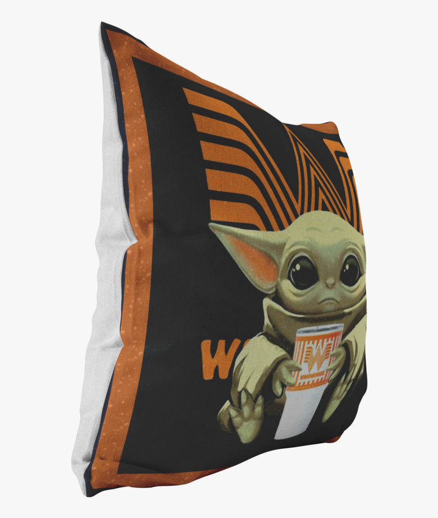 Baby Yoda Hug Whataburger Pillow - Cartoon, HD Png Download, Free Download