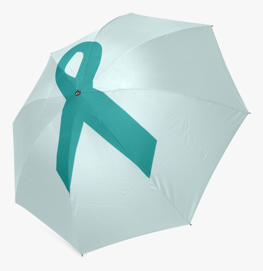 Teal Ribbon Foldable Umbrella - Umbrella, HD Png Download, Free Download