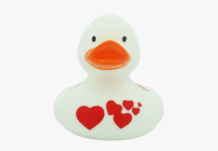 White Duck With Red Hearts - Badeendje Liefde, HD Png Download, Free Download