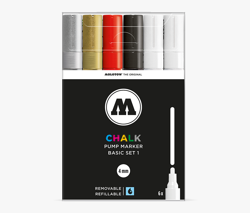 Chalk Marker Basic Set 1 "
 Title="chalk Marker Basic - Molotow, HD Png Download, Free Download