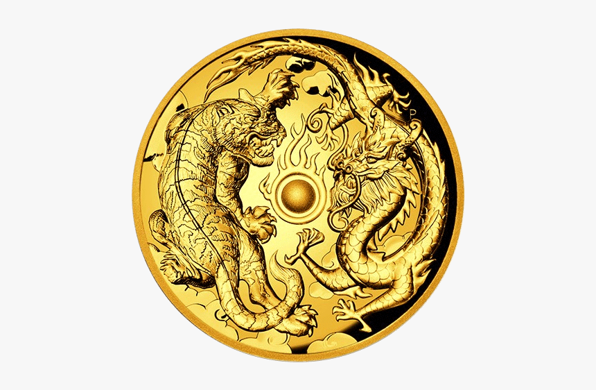 Gold Dragon And Tiger, HD Png Download, Free Download