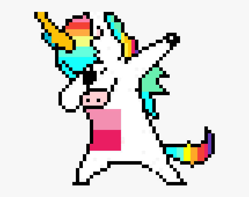 Easy Pixel Art Unicorn, HD Png Download - kindpng