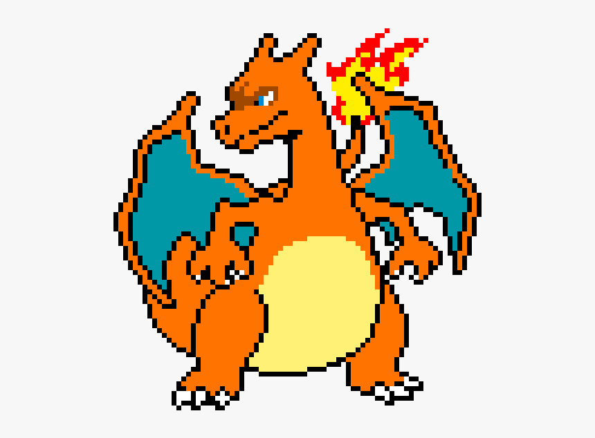 Charizard Pixel Art, HD Png Download, Free Download