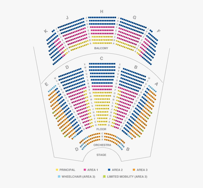 Pioneer Center For The Performing Arts - Pioneer Center Seating Chart, HD Png Download, Free Download