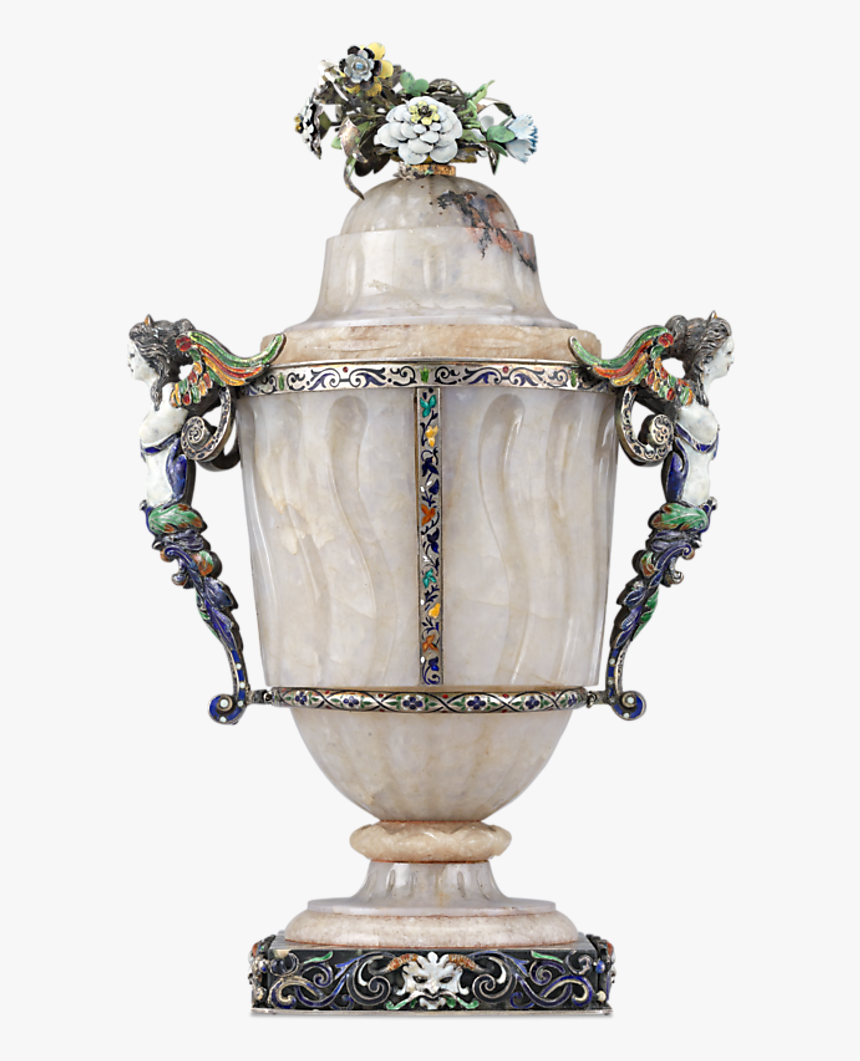 Viennese Agate And Enamel Covered Urn - Urn, HD Png Download, Free Download