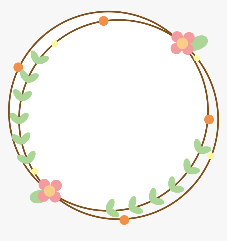 Transparent Floral Border Png - Circle, Png Download, Free Download