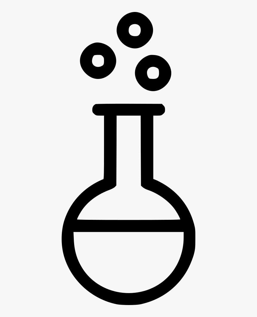 Conical Flask Experiment Lab Laboratory Chemistry Chemical - Chemistry Black And White Icons, HD Png Download, Free Download