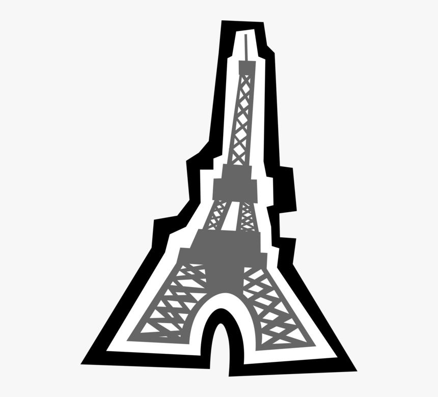 Vector Illustration Of Eiffel Tower On Champ De Mars, HD Png Download, Free Download