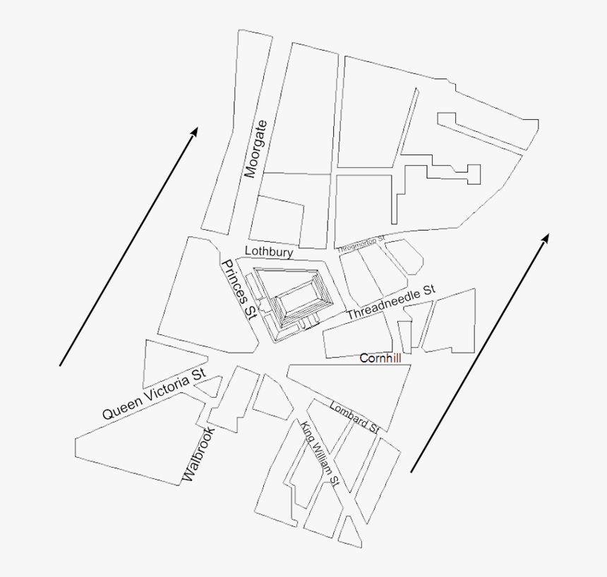 City Of London, Bank Area With Wind Direction - Technical Drawing, HD Png Download, Free Download