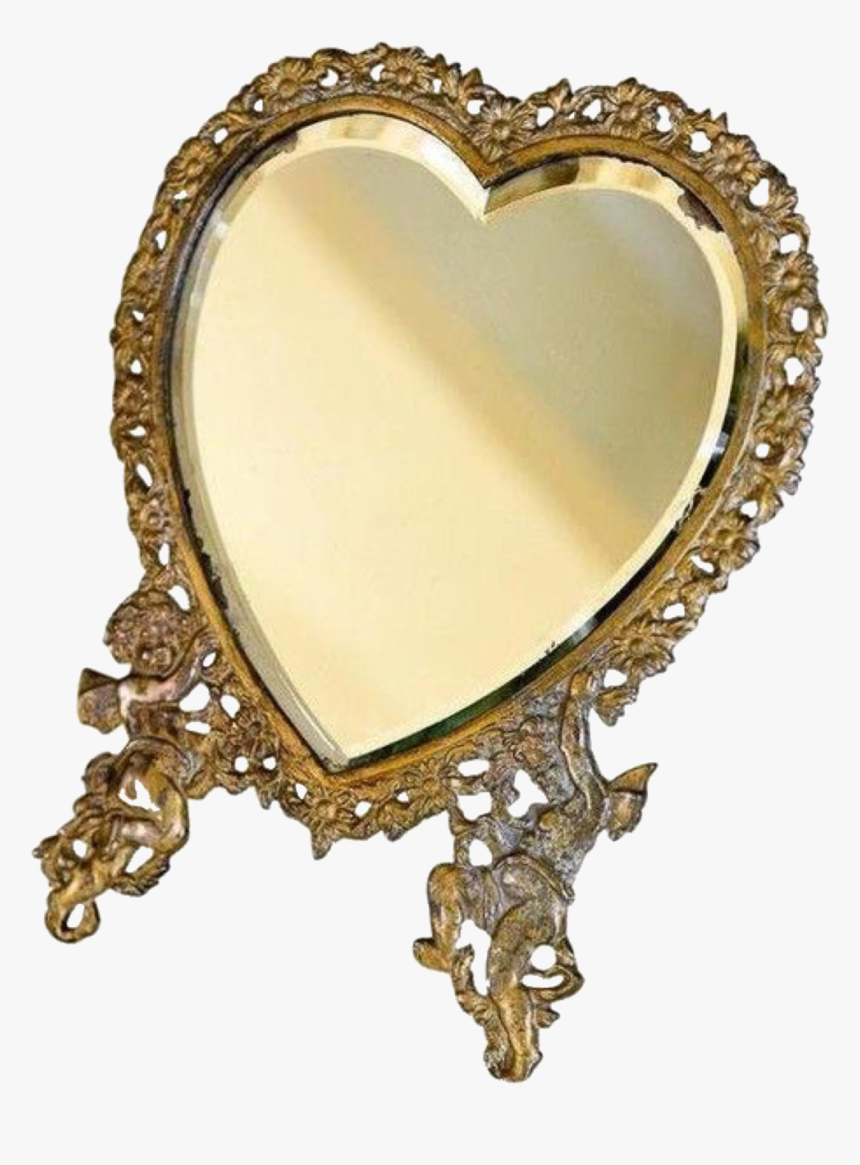 Victorian Cast Iron Mirror Heart Shaped, HD Png Download, Free Download