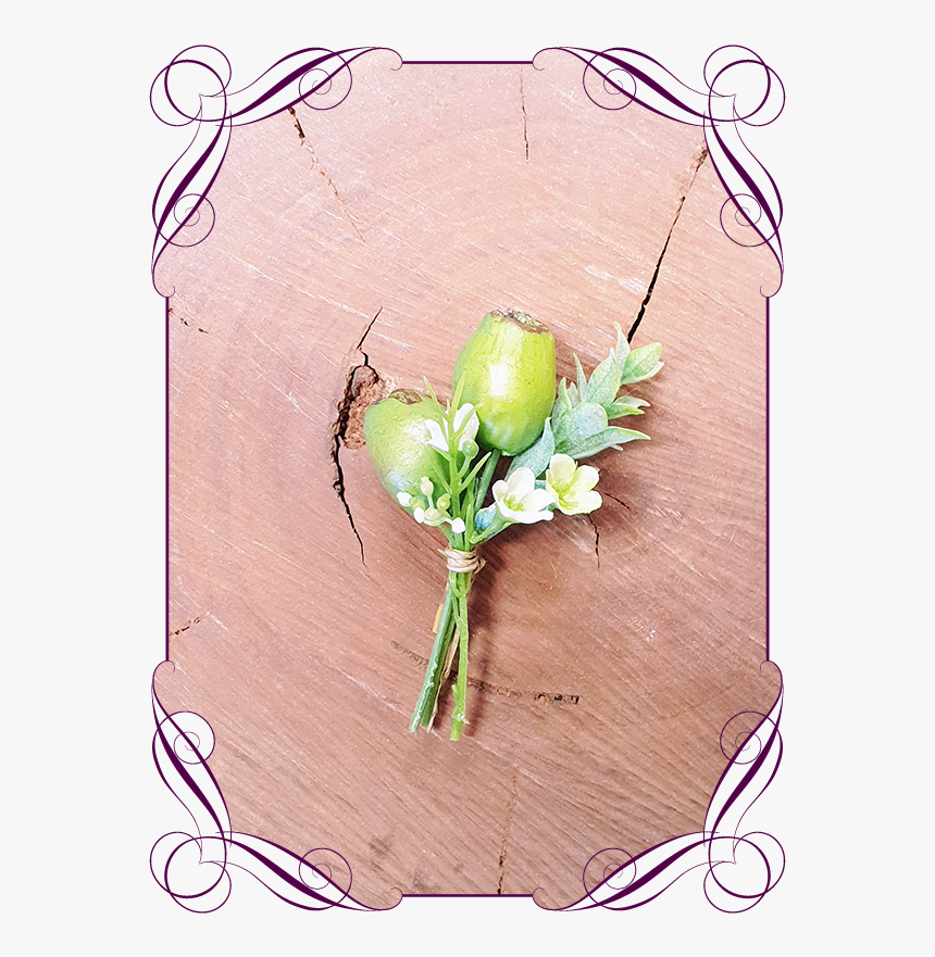 Silk Artificial Gum Nut Native Rustic Groom / Groomsmans - Flower, HD Png Download, Free Download