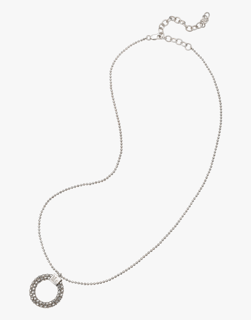 Halo Necklace Faceted Sterling Silver - Necklace, HD Png Download, Free Download