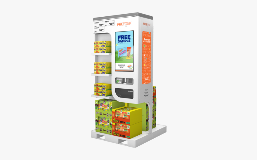 Freeosk Stocked With Products And Screen Where Promotional - Vending Machine, HD Png Download, Free Download