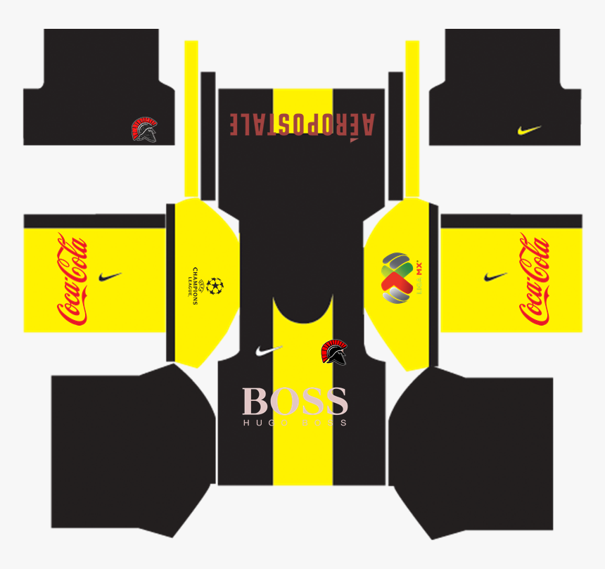Black And Yellow Kit Dream League , Png Download - Dls 15 Kits, Transparent Png, Free Download