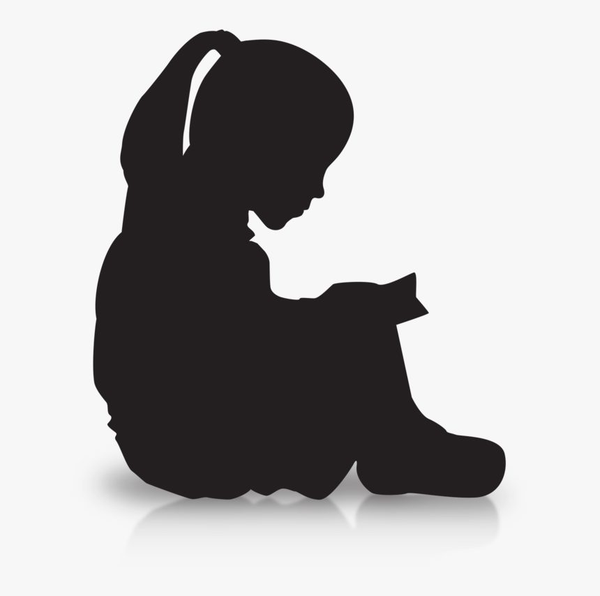 Girl Sitting Down Silhouette, HD Png Download, Free Download