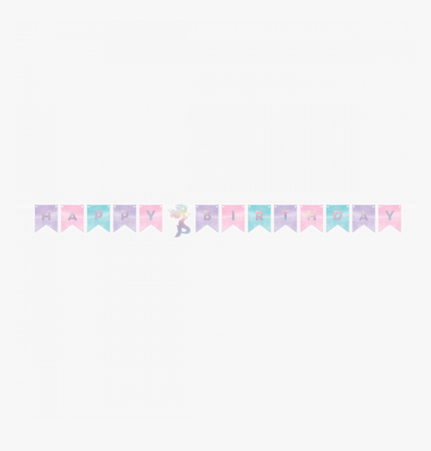 Mermaid Shine Iridescent Happy Birthday Shaped Banner - Art Paper, HD Png Download, Free Download