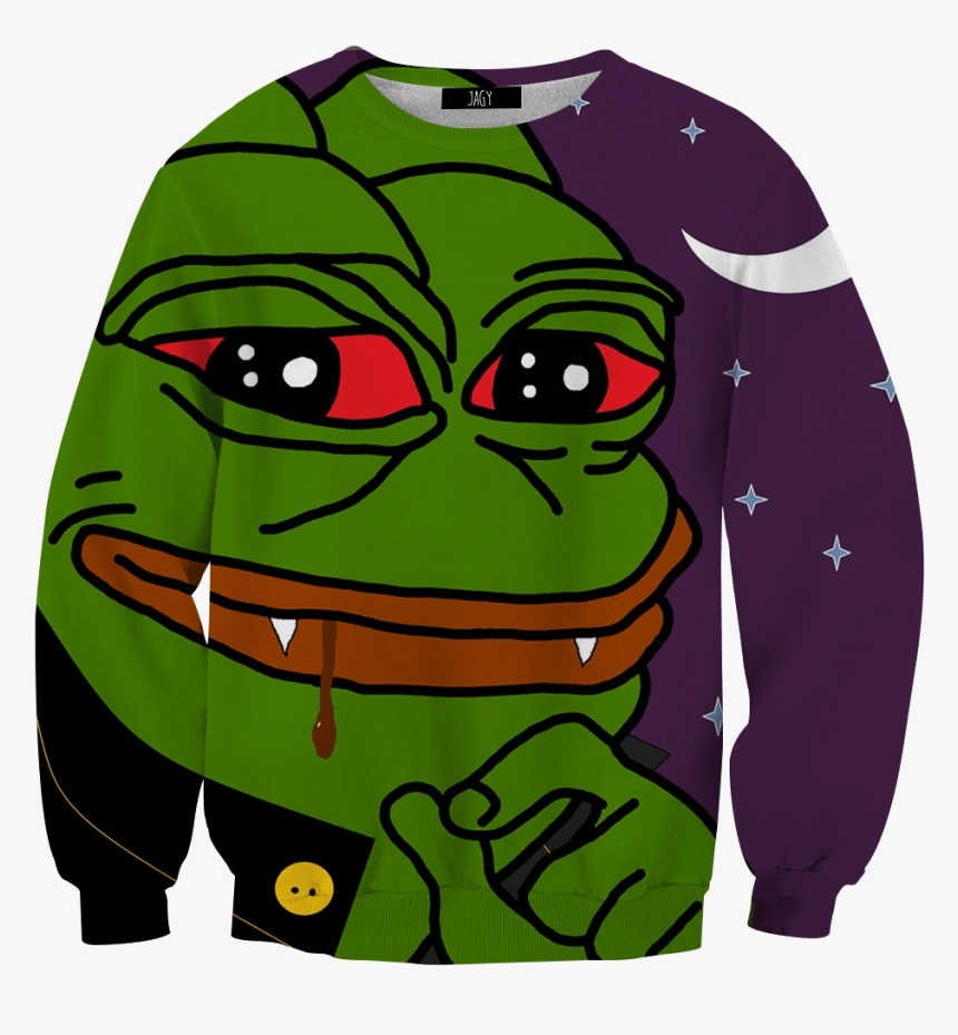 Vampire Pepe Sweatshirt - Pepe Drawing, HD Png Download, Free Download