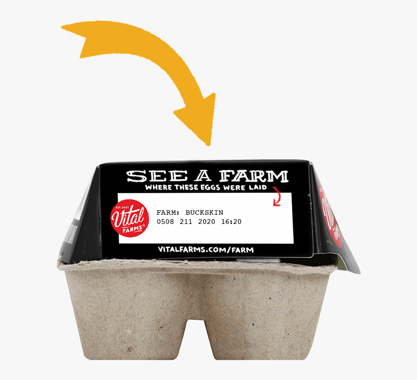 A Photo Of An Egg Carton With The See A Farm Buckskin - Label, HD Png Download, Free Download